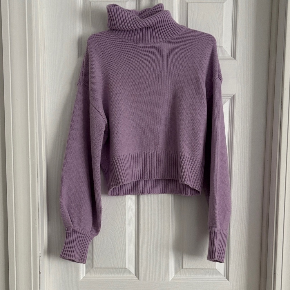 Bar III Lavender Cowl Neck Sweater